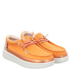  Fusion, Rot, klassischer Textil-Slipper in orange für Damen