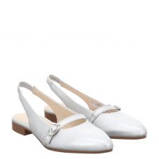  Gabor Glattleder-Pumps in silber für Damen