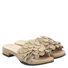  Softclox, Bella, Veloursleder-Pantolette in beige für Damen