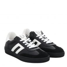  Schuhengel Glattleder-Sneaker in schwarz für Damen