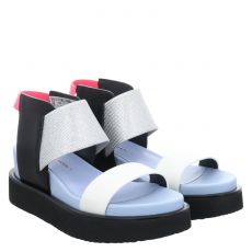  United Nude, Rico Sandal, flache Glattleder-Sandale in mehrfarbig für Damen