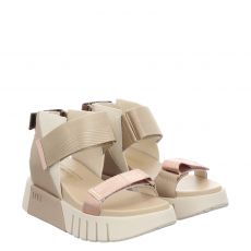  United Nude, Delta Run, Glattleder-Sandalette in beige für Damen