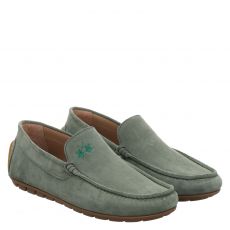  La Martina Veloursleder-Slipper in grün für Herren