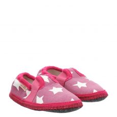  Giesswein, Rot, Textil-Hausschuh in pink für Kinder