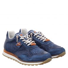  Cetti Glattleder-Slipper in blau für Herren