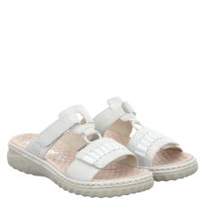  Rieker, Antistress, Textil-Pantolette in silber für Damen