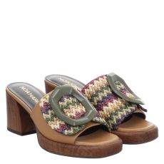  Noa Harmon, Beige, Textil-Pantolette in mehrfarbig für Damen