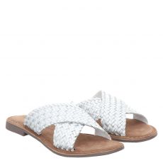  Schuhengel Glattleder-Pantolette in weiß für Damen