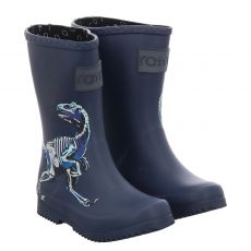  Rajn, Dino, Gummi (synth.)-Regenstiefel in blau für Kinder