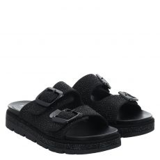  Marco Tozzi, Women Slides, Veganes Leder-Pantolette in schwarz für Damen
