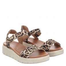  Tamaris, Klettverschluss/relax-fit, flache Veloursleder-Sandale in braun für Damen