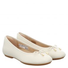  Fitflop, Delicato Bow Soft Leather Ball, Glattleder-Ballerina in beige für Damen