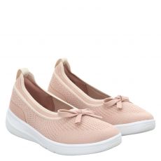  Fitflop, Super-q Bow Knit Ballet Flats, Textil-Ballerina in rosa für Damen