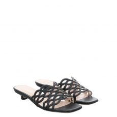  Fraipe, Isa, Glattleder-Pantolette in schwarz für Damen