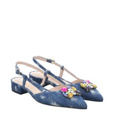  Fraipe, Gioia, klassischer Textil-Slipper in blau für Damen