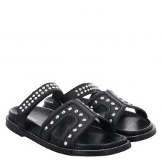  Fraipe Glattleder-Pantolette in schwarz für Damen