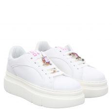  Gio+ Glattleder-Sneaker in weiß für Damen