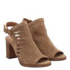  Alpe Veloursleder-Sandalette in braun für Damen