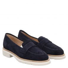  Luca Grossi, Beltal, klassischer Veloursleder-Slipper in blau für Damen