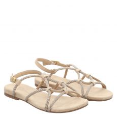  Unisa flache Veloursleder-Sandale in beige für Damen