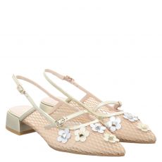  Lodi, Amisa, flache Spitze-Sandale in nude für Damen