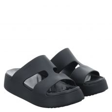  Crocs, Getaway Platform H-strap, Gummi (synth.)-Slides & Zehentrenner in schwarz für Damen