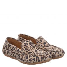  Schuhengel, Braun, Veloursleder-Mokassin in beige für Damen