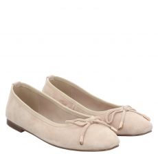  Luca Benini Veloursleder-Ballerina in beige für Damen