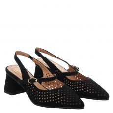  Luca Benini Veloursleder-Pumps in schwarz für Damen