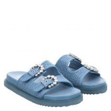  Luca Benini Textil-Pantolette in blau für Damen