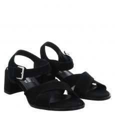  Luca Benini Veloursleder-Sandalette in schwarz für Damen