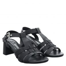  Luca Benini Glattleder-Sandalette in schwarz für Damen