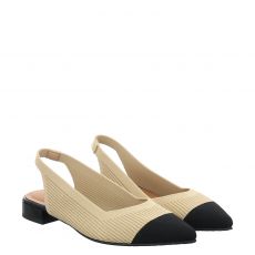  Miss Elastic Textil-Ballerina in beige für Damen