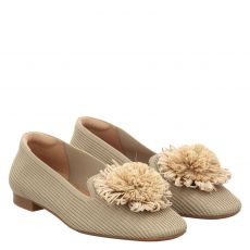  Miss Elastic klassischer Textil-Slipper in beige für Damen