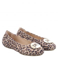  Peter Kaiser, Braun, Veloursleder-Ballerina in beige für Damen