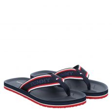  Tommy Hilfiger, Comfort Hilfiger Beach, Textil-Zehentrenner in blau für Herren