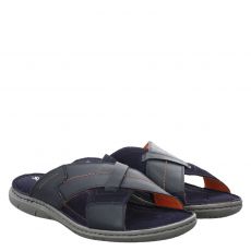  Stonewalk, Josef, Glattleder-Pantolette in blau für Herren