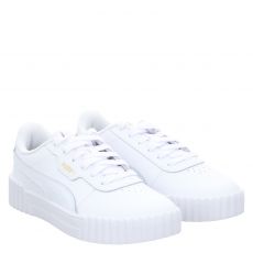  Puma, Carina 3.0, Glattleder-Sneaker in weiß für Damen