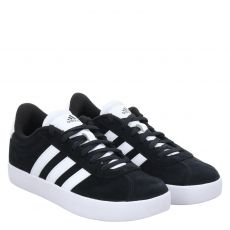  Adidas, Vl Court 3.0 K, Veloursleder-Sneaker in schwarz für Kinder