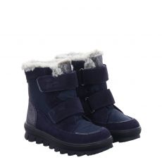  Superfit, Flavia, Veloursleder-Winterstiefel in blau für Kinder