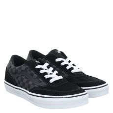  Vans, Brooklyn Ls Checkerboard, Veloursleder-Sneaker in schwarz für Kinder