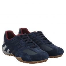  Geox, Snake, Veloursleder-Sneaker in blau für Herren