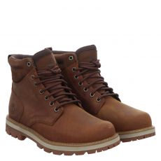  Timberland, Britton Road Mid, Fettleder-Schnürstiefel in braun für Herren