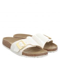  Birkenstock, Catalina Cb Syn Shiny Snake Cr, Synthetik-Pantolette in cremeweiß für Damen