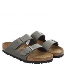  Birkenstock, Arizona Nl Normal, Glattleder-Pantolette in braun für Herren