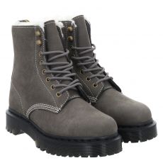  Dr.Martens, 1460 Pascal Bex Fl, Veloursleder-Schnürstiefel in grau für Damen