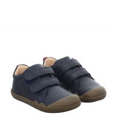  Geox, B Steppieup A - Nappa, Glattleder-Lauflernschuh in blau für Kinder