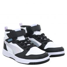  Puma, Rebound V6 Mid Space, Synthetik-Sneaker in weiß für Kinder
