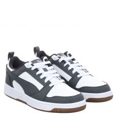 Puma, Rebound V6 Lo Jr, Kunstleder-Sneaker in mehrfarbig für Kinder
