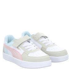  Puma, Caven 2.0 Block Ac, Kunstleder-Sneaker in beige für Kinder